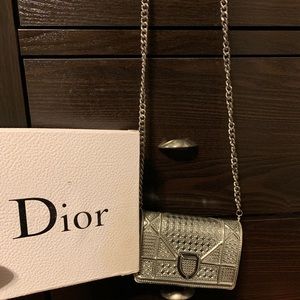 Christian Dior Small Clutch Metallic purse clutch